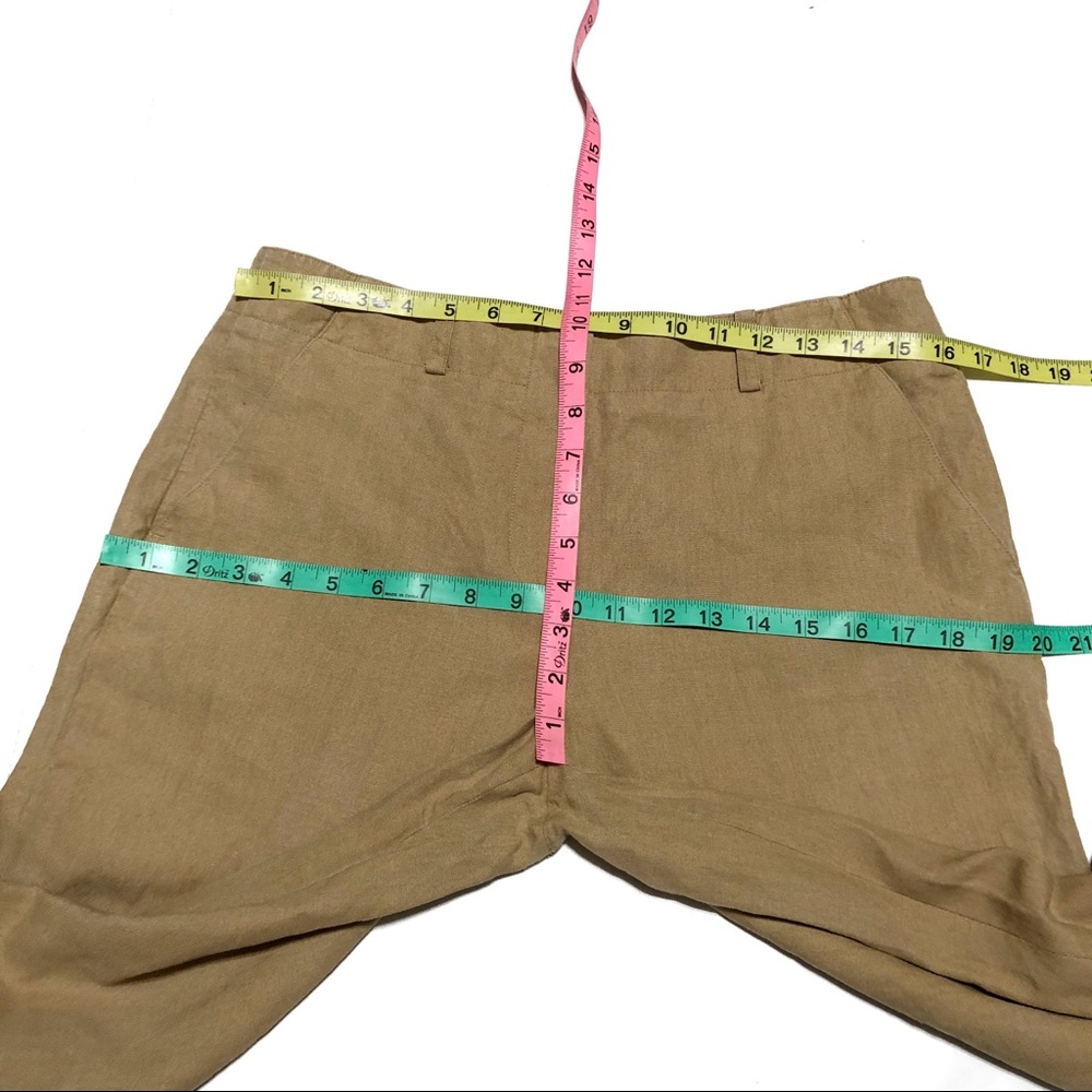 Y2K DKNY 100% Linen Pants - Caramel - Picture 10 of 12